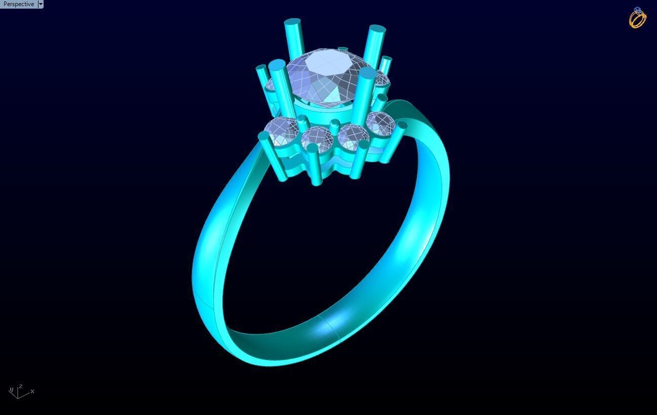 Diamond Ring - Womens Rings - N719340 3D print model_9