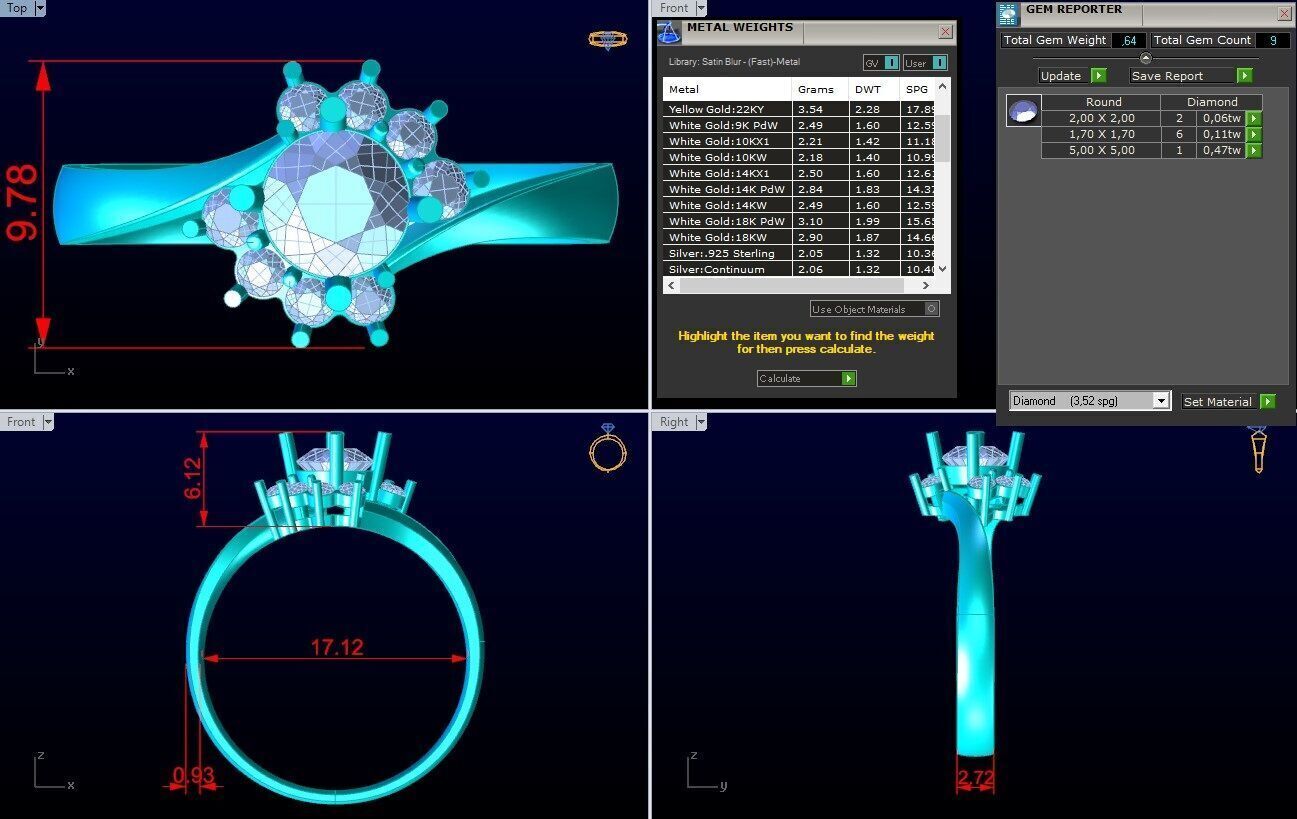 Diamond Ring - Womens Rings - N719340 3D print model_8