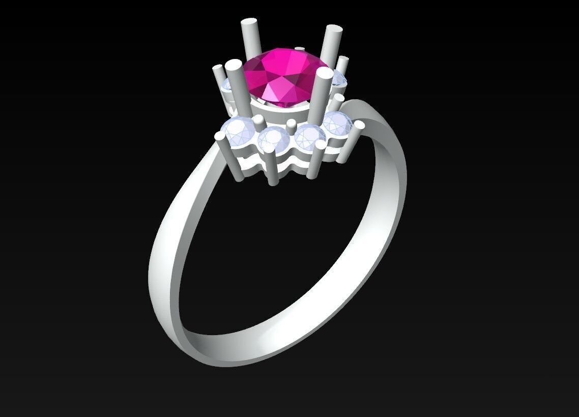 Diamond Ring - Womens Rings - N719340 3D print model_3