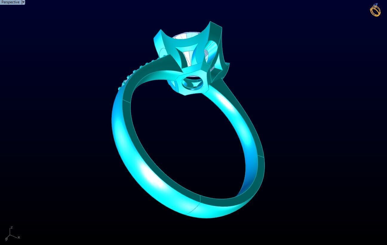 Diamond Ring - Womens Rings - N719357 3D print model_7