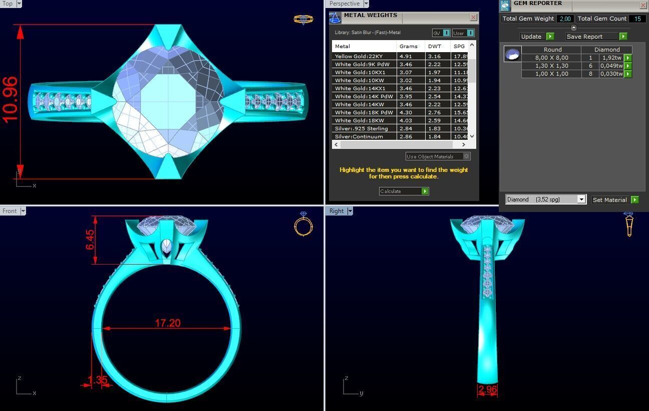 Diamond Ring - Womens Rings - N719357 3D print model_8