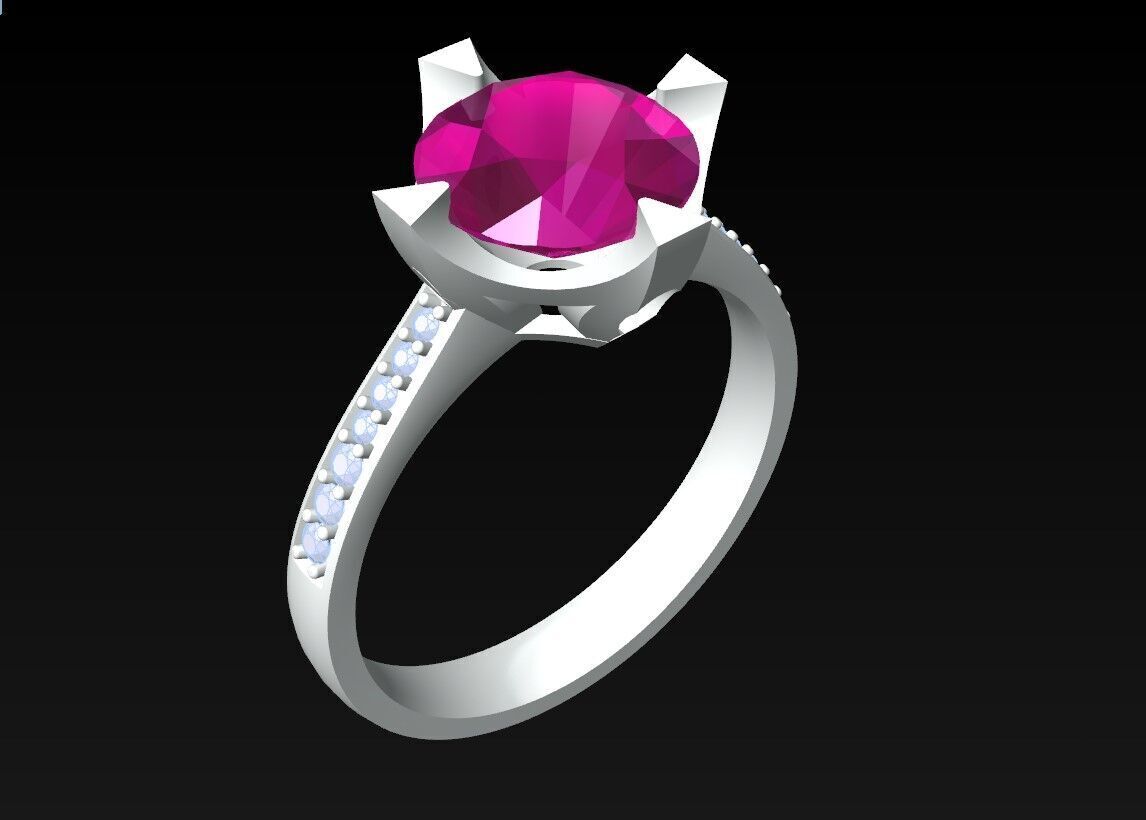 Diamond Ring - Womens Rings - N719357 3D print model_3