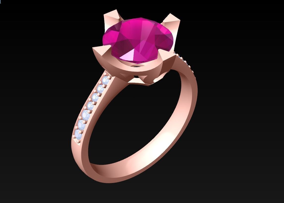 Diamond Ring - Womens Rings - N719357 3D print model_1