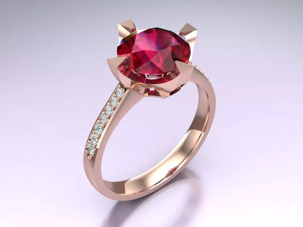 Diamond Ring - Womens Rings - N719357 3D print model_0