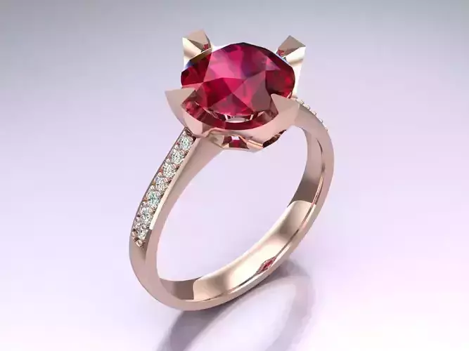 Diamond Ring - Womens Rings - N719357 3D print model Diamond Ring - Womens Rings - N719357 3D print model