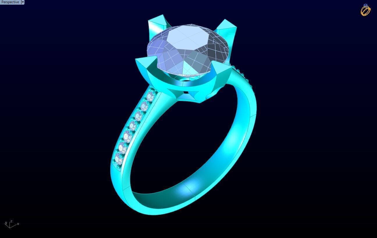 Diamond Ring - Womens Rings - N719357 3D print model_9