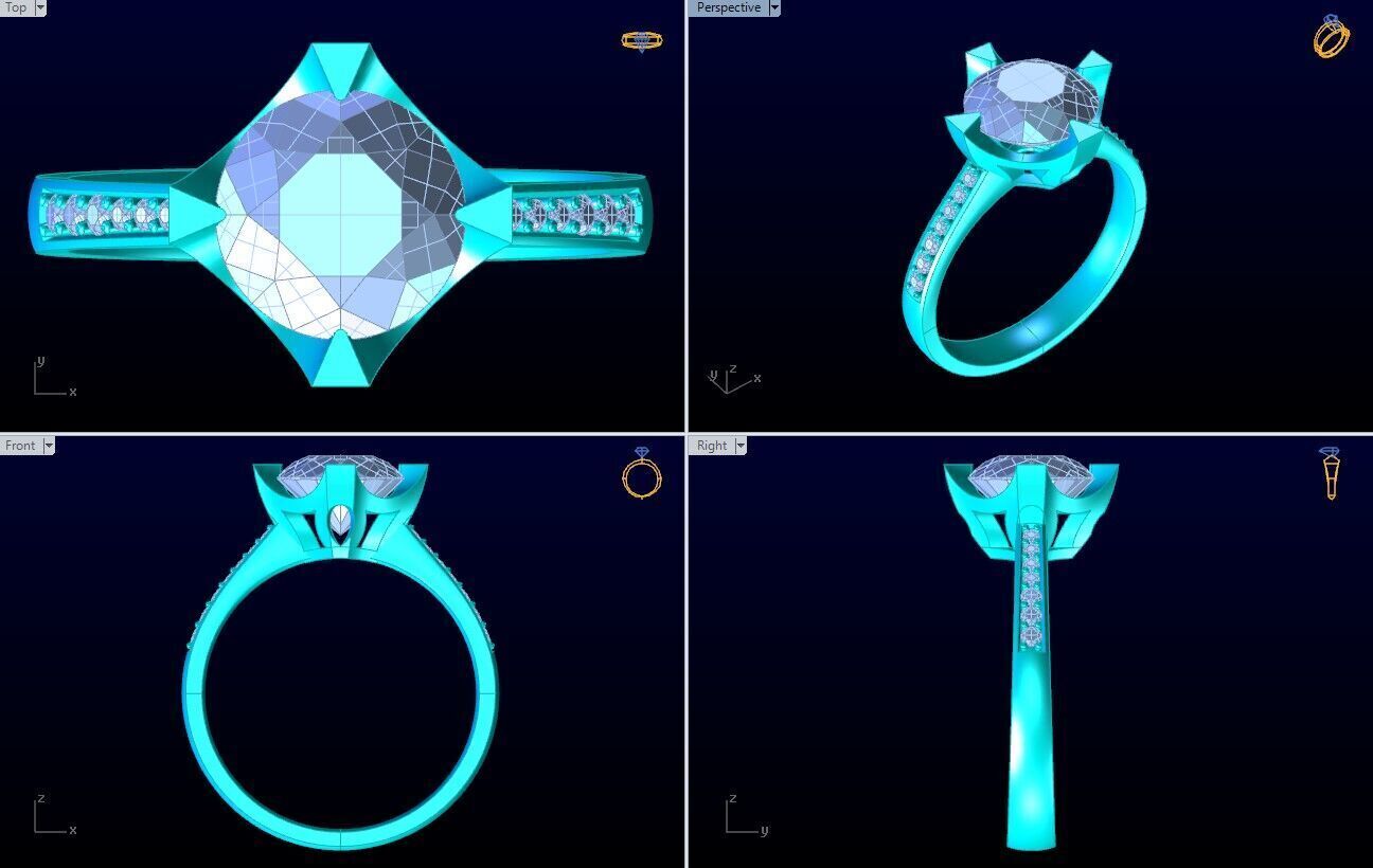 Diamond Ring - Womens Rings - N719357 3D print model_10