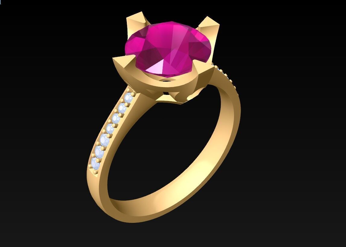 Diamond Ring - Womens Rings - N719357 3D print model_2