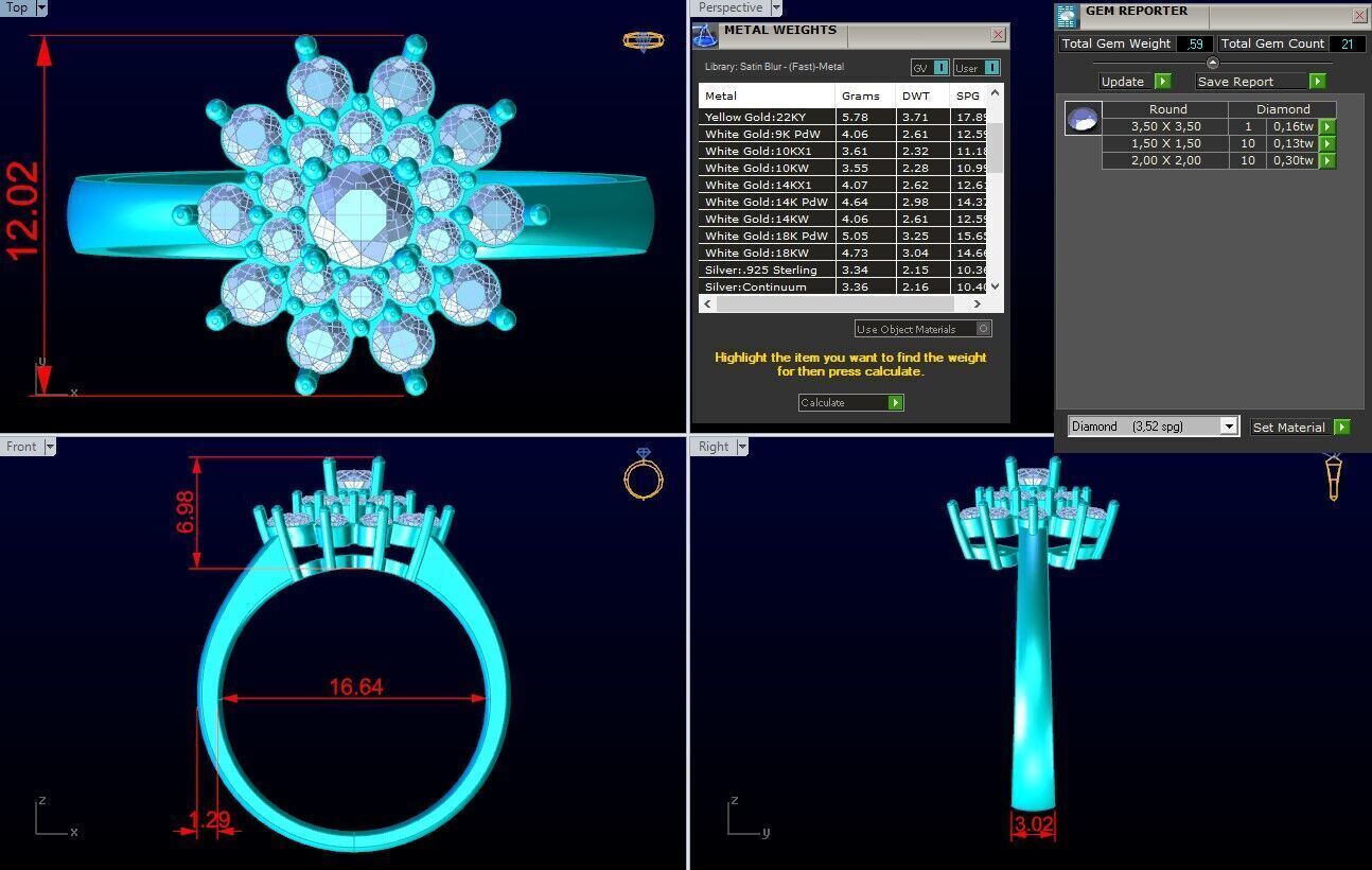 Diamond Ring - Womens Rings - N719433 3D print model_8
