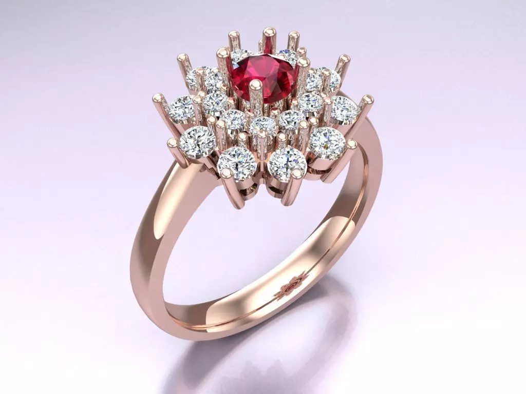 Diamond Ring - Womens Rings - N719433 3D print model_0