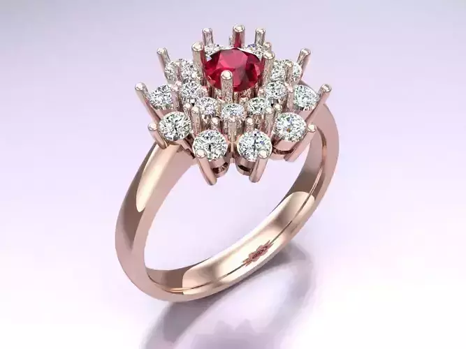 Diamond Ring - Womens Rings - N719433 3D print model