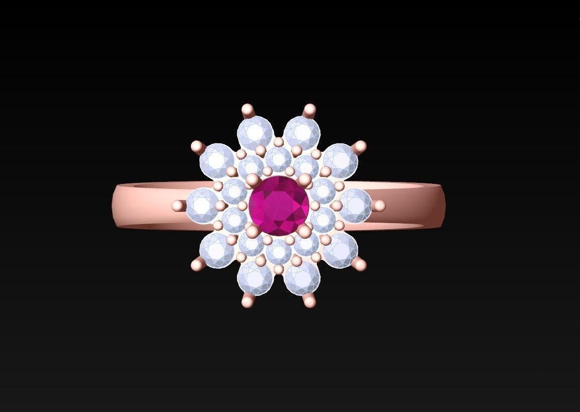 Diamond Ring - Womens Rings - N719433 3D print model_4