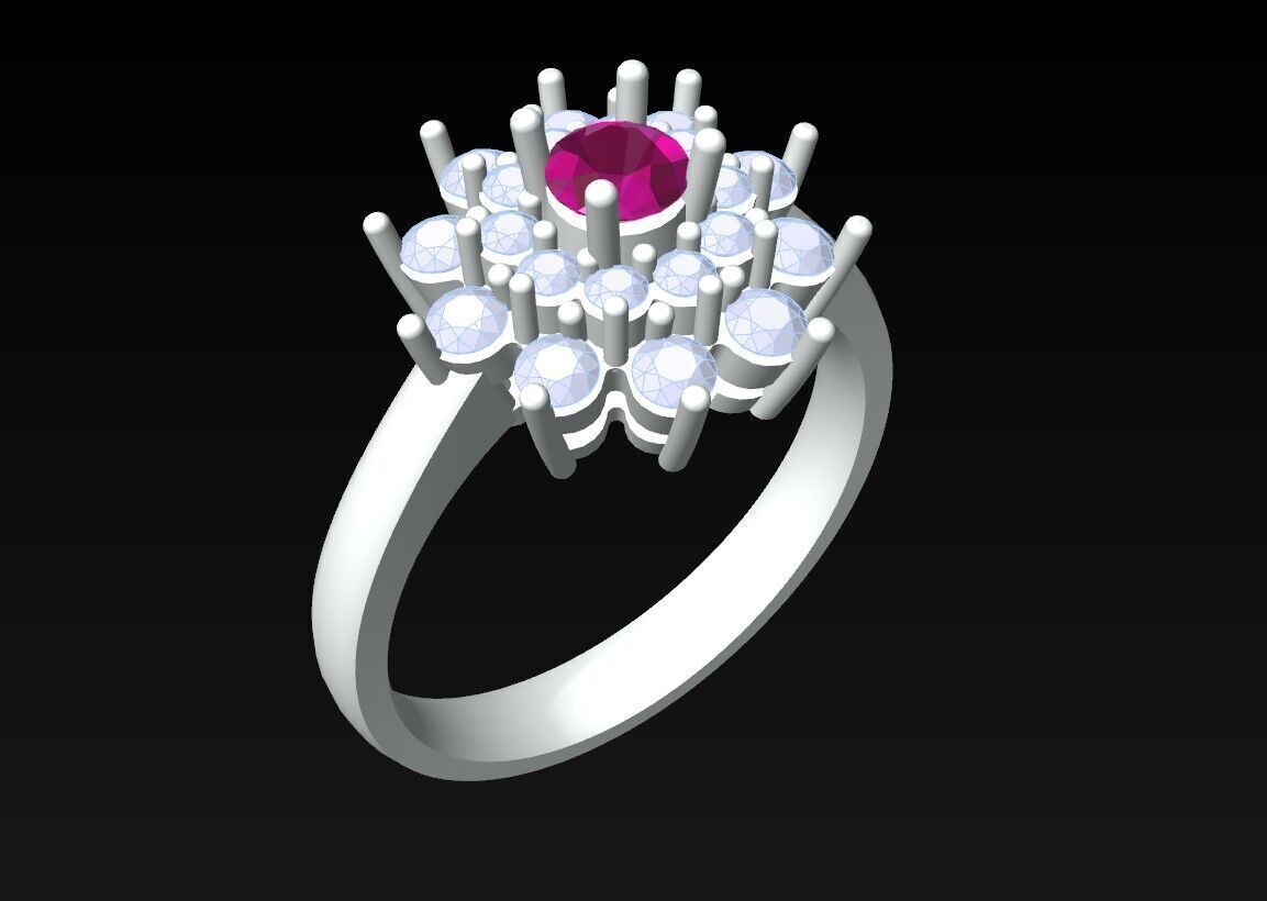 Diamond Ring - Womens Rings - N719433 3D print model_3