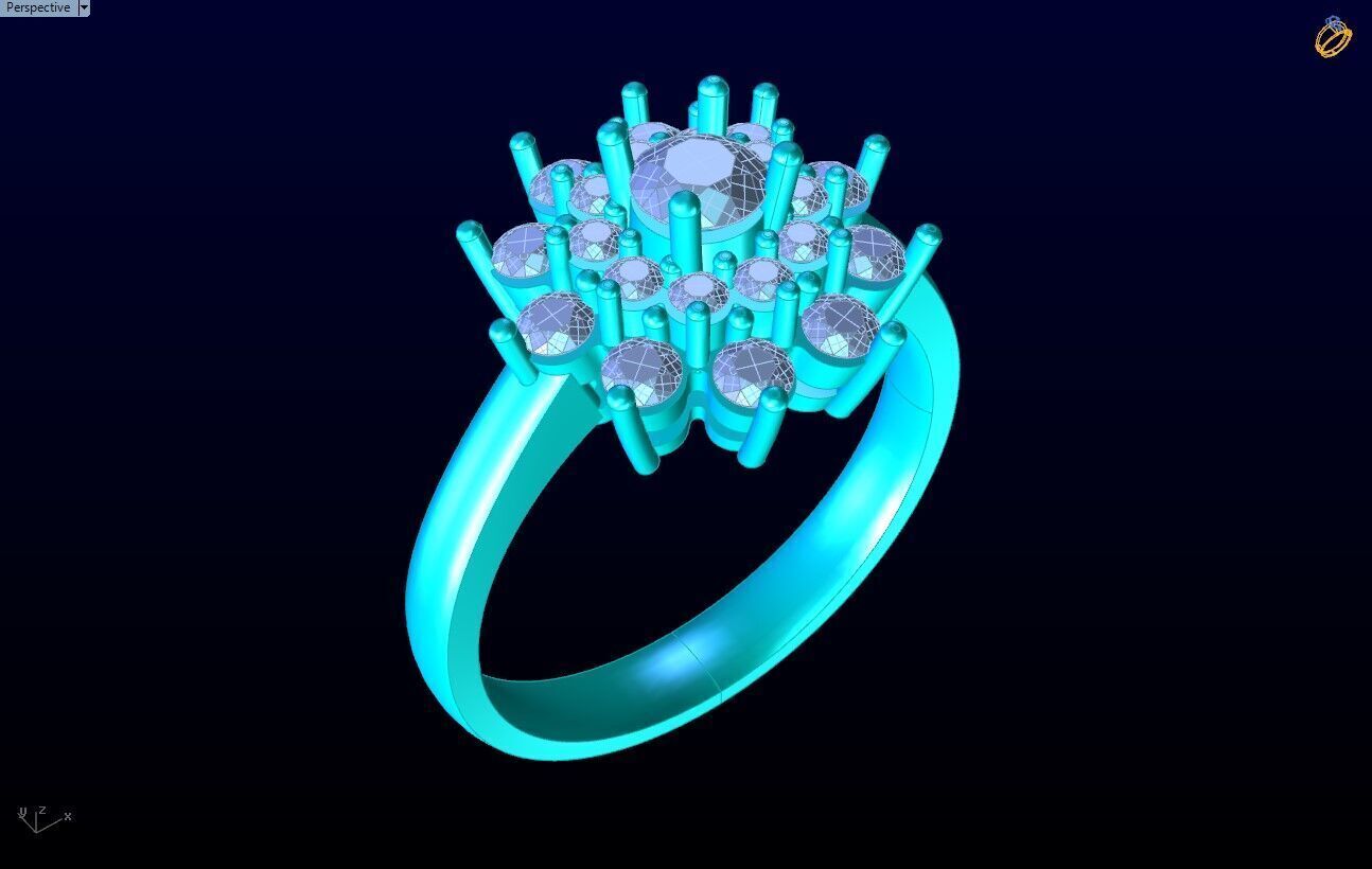 Diamond Ring - Womens Rings - N719433 3D print model_9