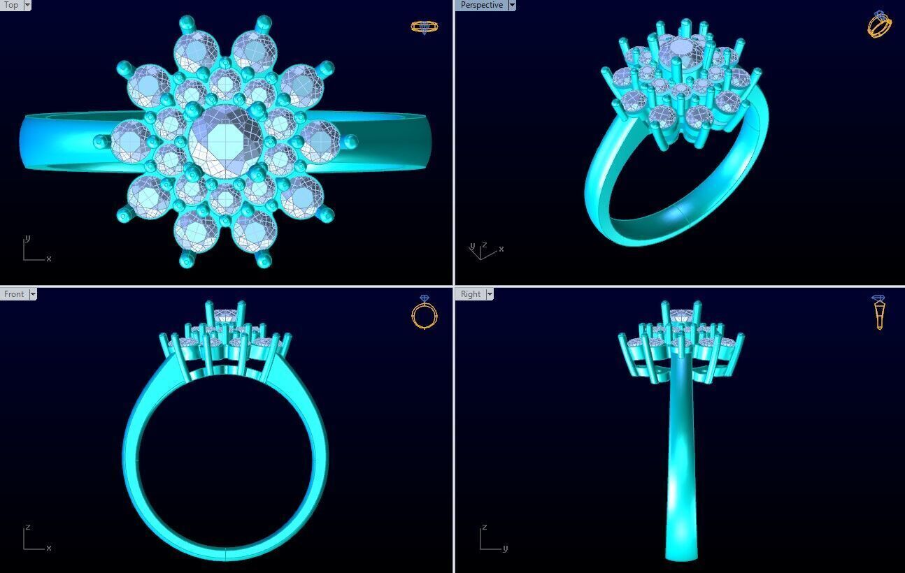 Diamond Ring - Womens Rings - N719433 3D print model_10