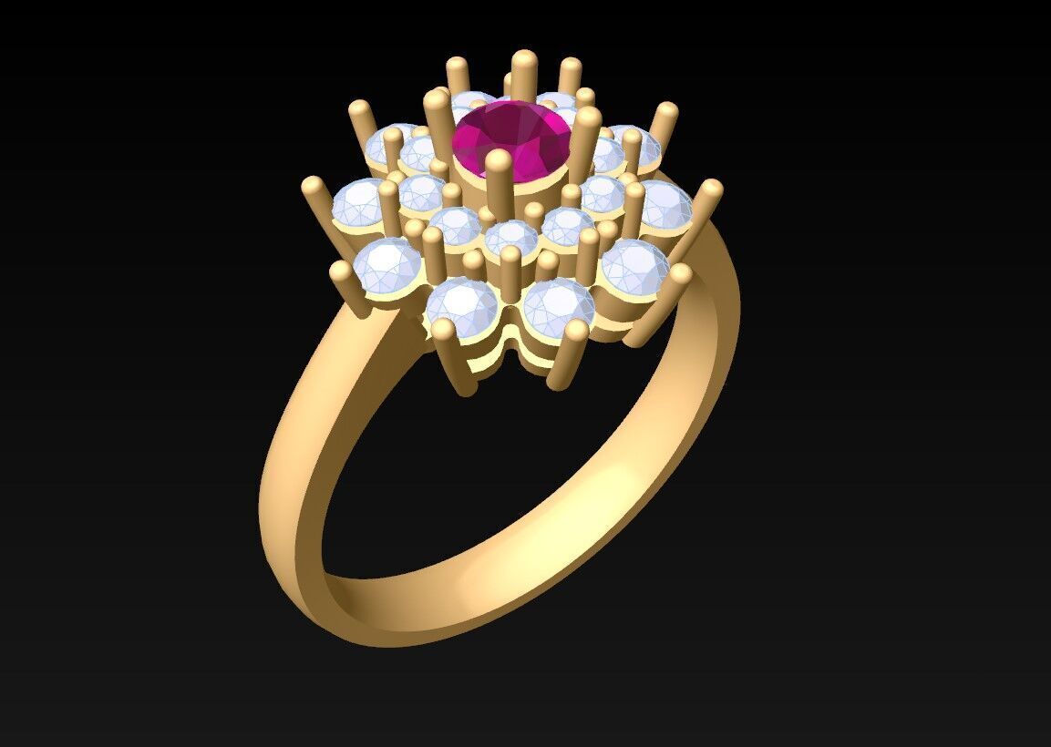 Diamond Ring - Womens Rings - N719433 3D print model_2