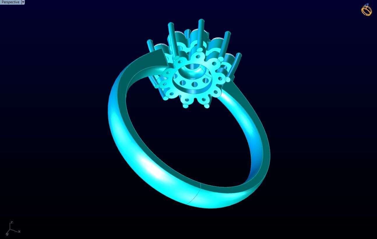 Diamond Ring - Womens Rings - N719433 3D print model_7