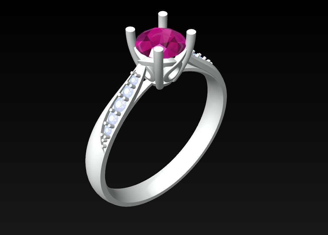 Diamond Ring - Womens Rings - N720905 3D print model_3