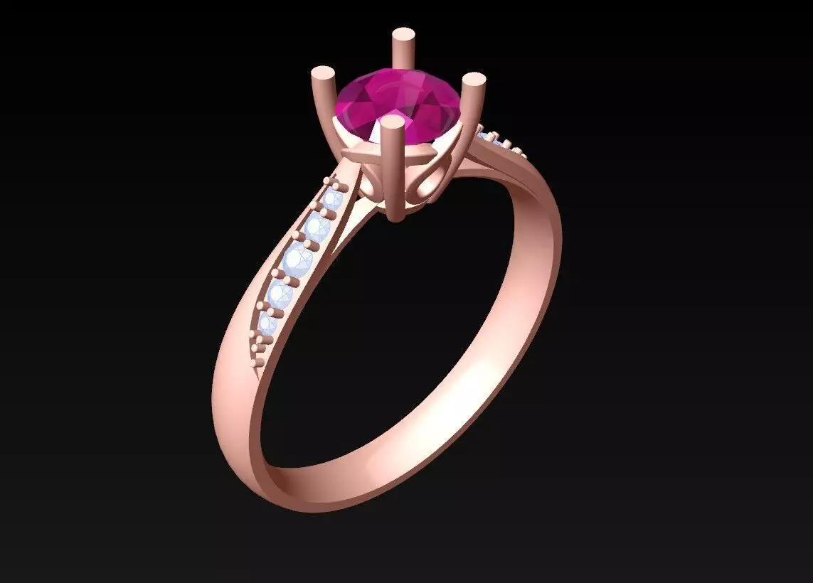 Diamond Ring - Womens Rings - N720905 3D print model_0