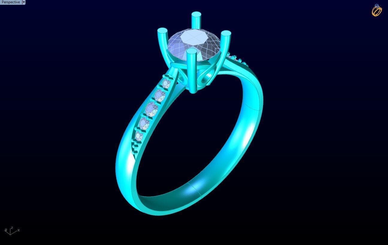 Diamond Ring - Womens Rings - N720905 3D print model_9