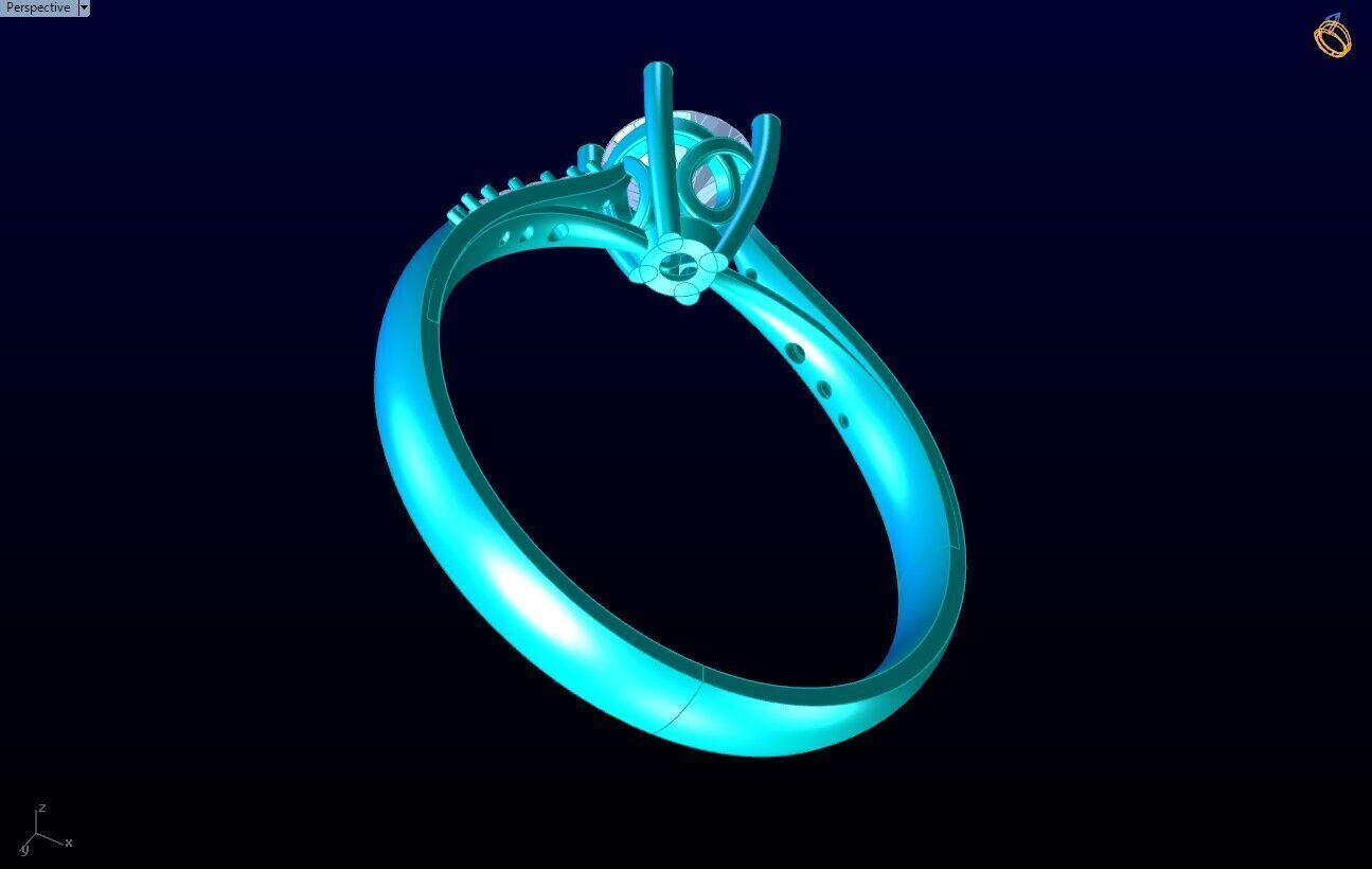 Diamond Ring - Womens Rings - N720905 3D print model_7