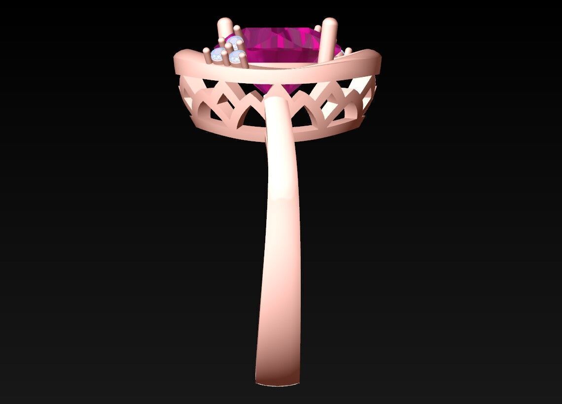 Diamond Ring - Womens Rings - N720923 3D print model_6