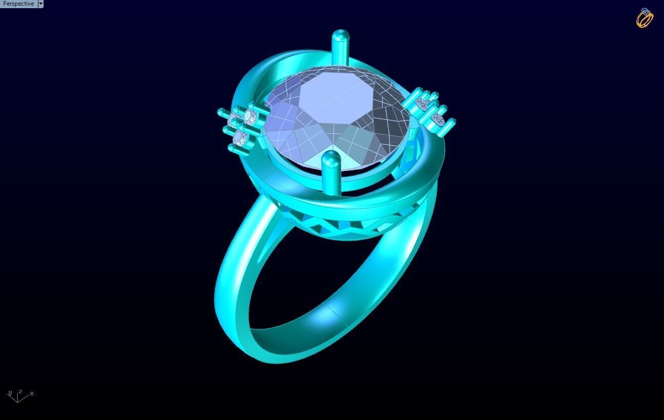 Diamond Ring - Womens Rings - N720923 3D print model_9