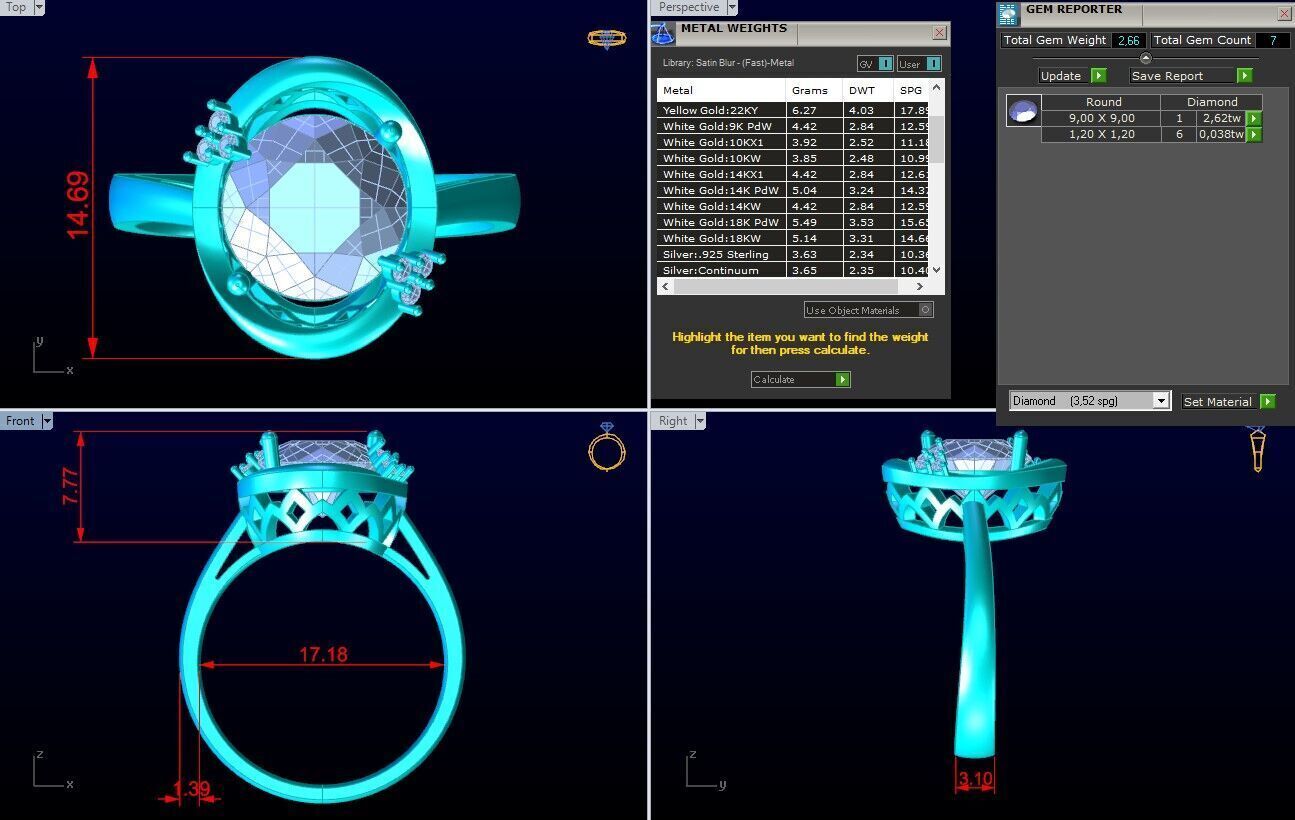Diamond Ring - Womens Rings - N720923 3D print model_8