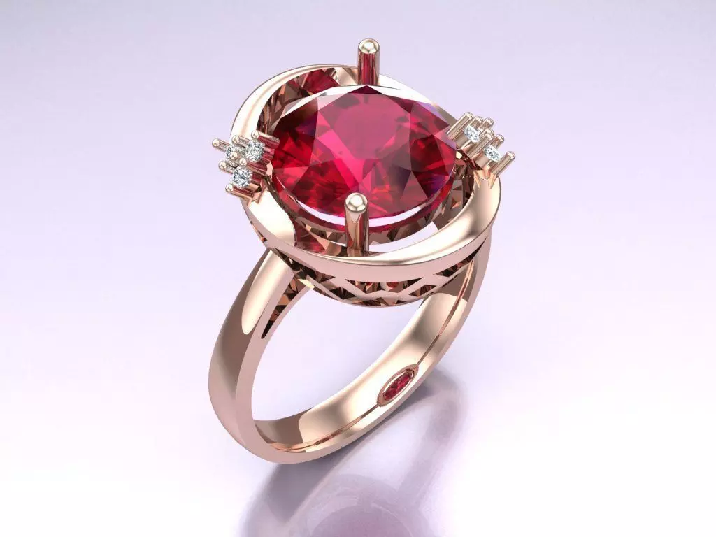 Diamond Ring - Womens Rings - N720923 3D print model_0