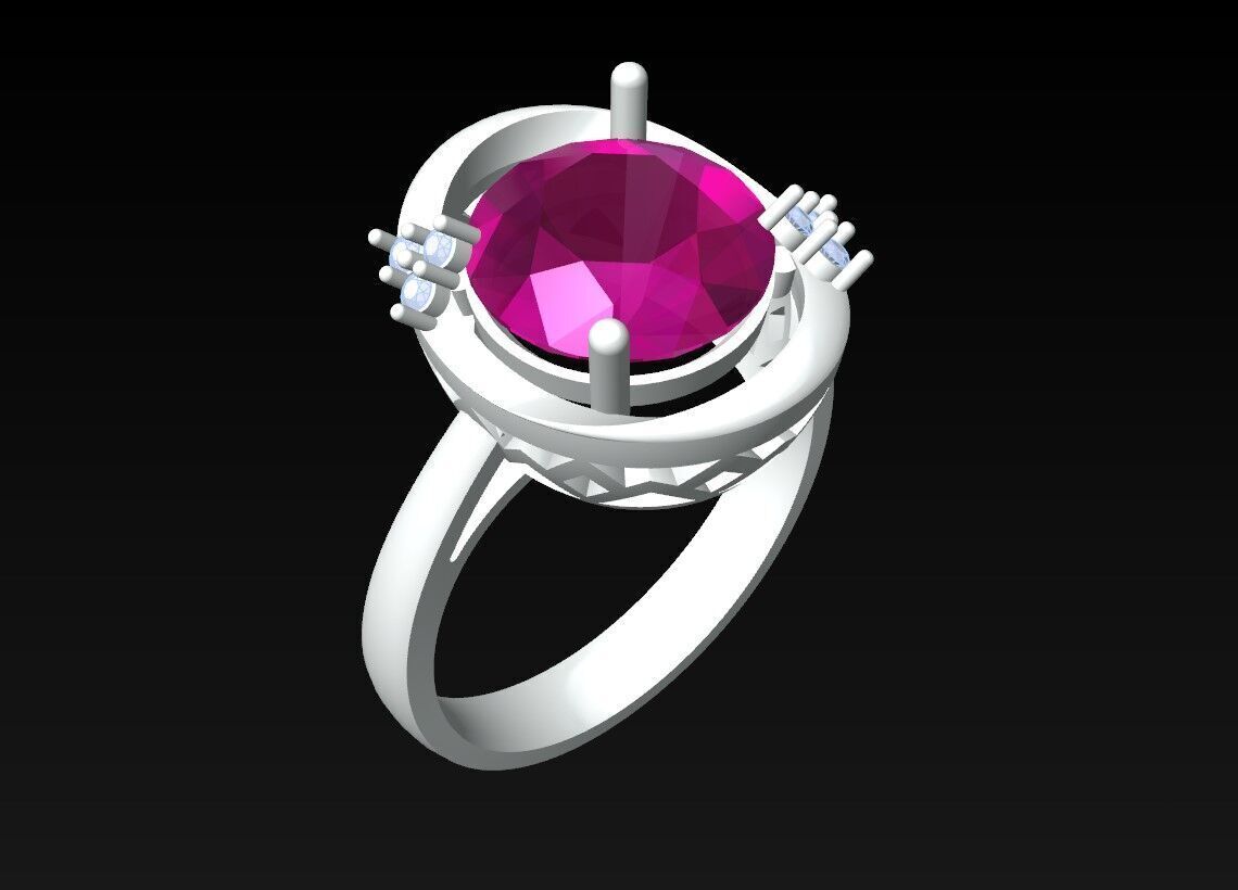 Diamond Ring - Womens Rings - N720923 3D print model_3