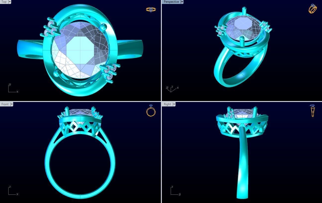 Diamond Ring - Womens Rings - N720923 3D print model_10