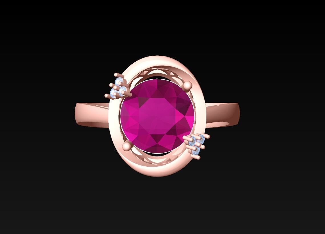 Diamond Ring - Womens Rings - N720923 3D print model_4