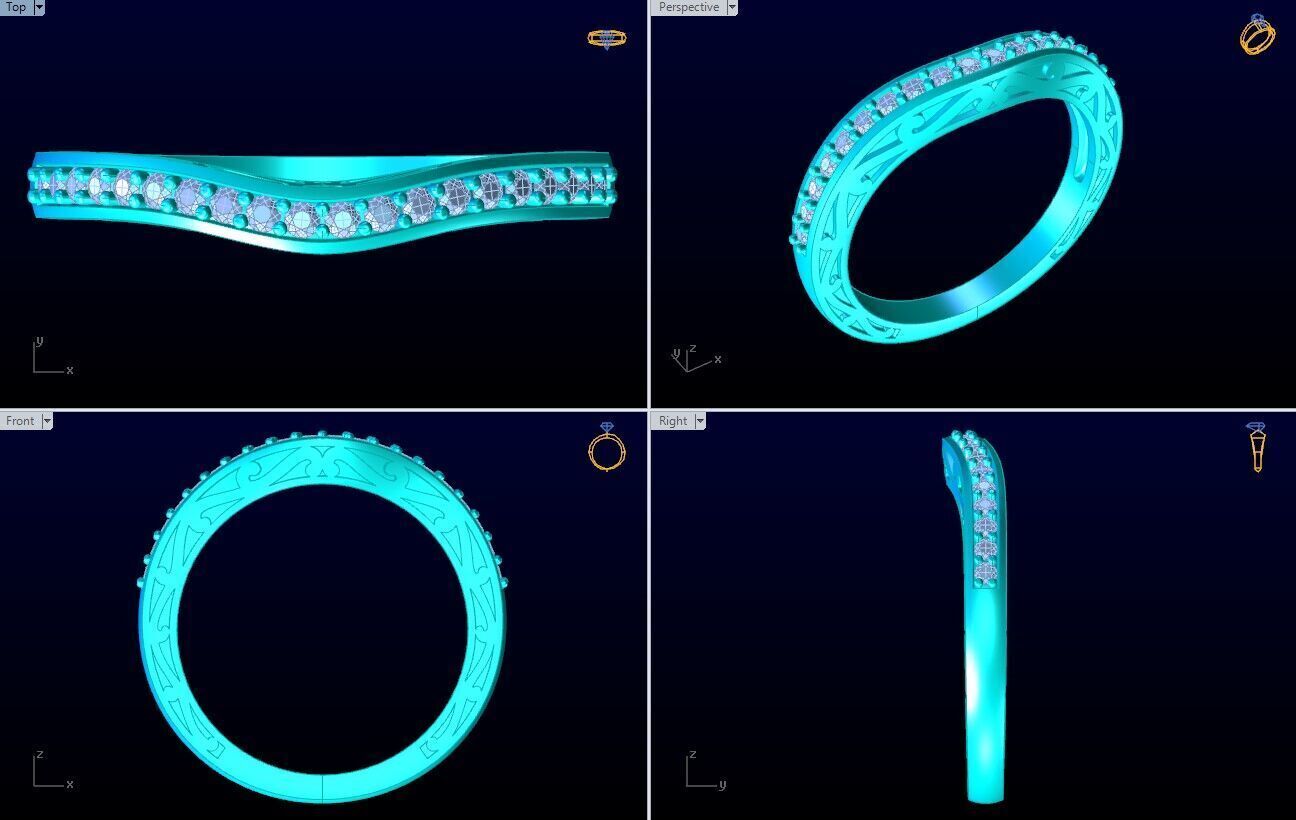Diamond Ring - Womens Rings - N720945 3D print model_10