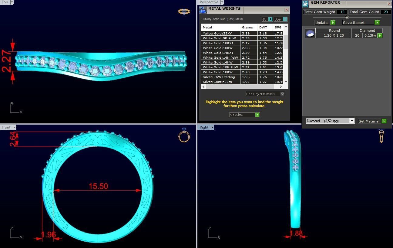 Diamond Ring - Womens Rings - N720945 3D print model_8