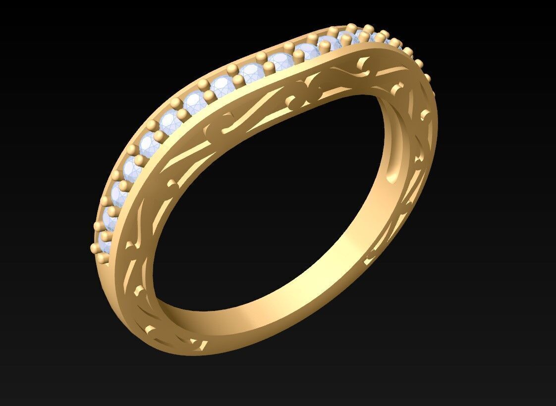 Diamond Ring - Womens Rings - N720945 3D print model_3