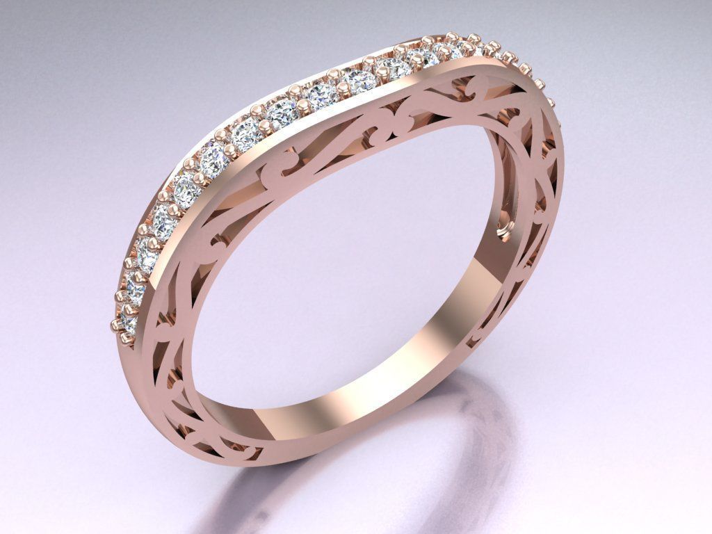 Diamond Ring - Womens Rings - N720945 3D print model_1