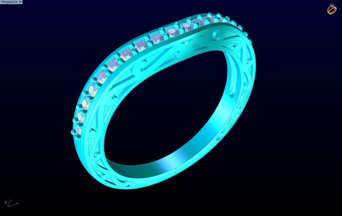 Diamond Ring - Womens Rings - N720945 3D print model_9