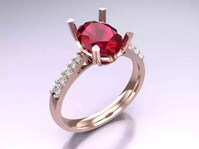 Oval stone ring - Womens  Rings - N720024