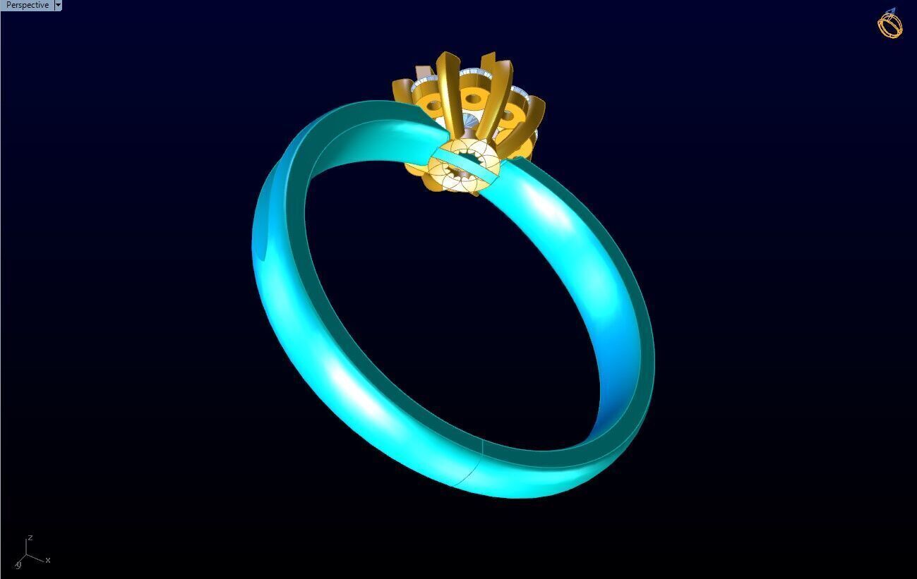 Diamond Ring - Womens Rings - N720046 3D print model_7