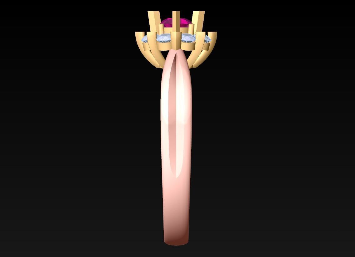 Diamond Ring - Womens Rings - N720046 3D print model_6