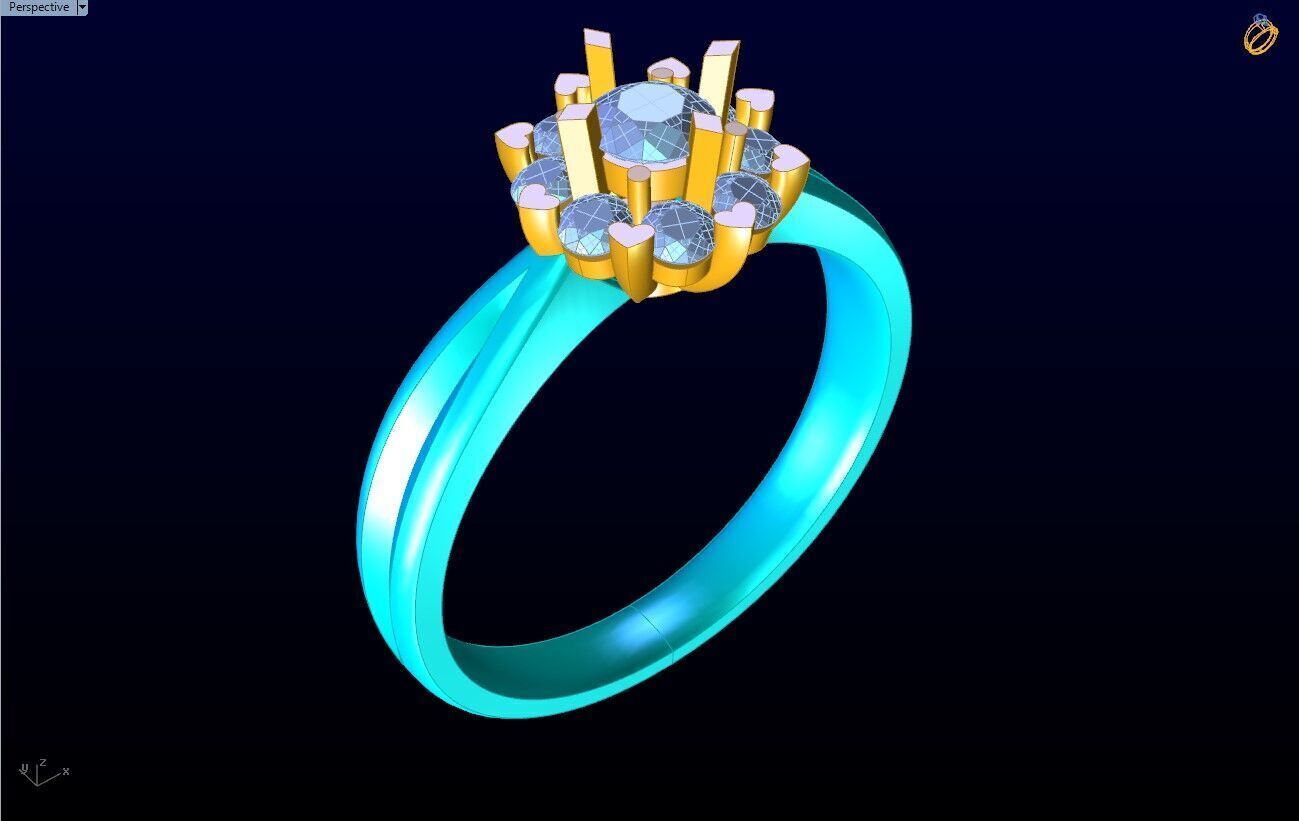 Diamond Ring - Womens Rings - N720046 3D print model_9
