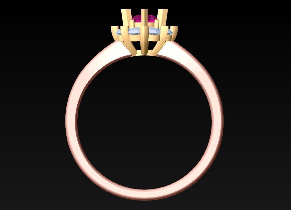 Diamond Ring - Womens Rings - N720046 3D print model_5