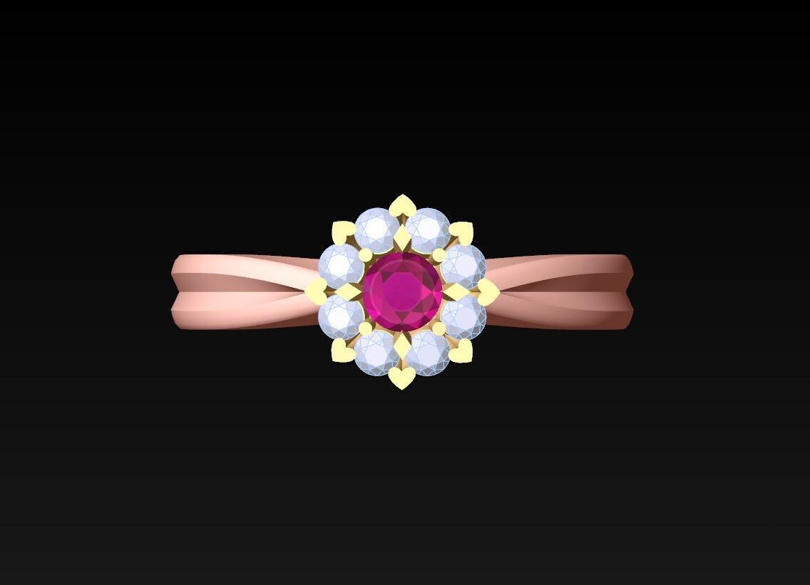 Diamond Ring - Womens Rings - N720046 3D print model_4