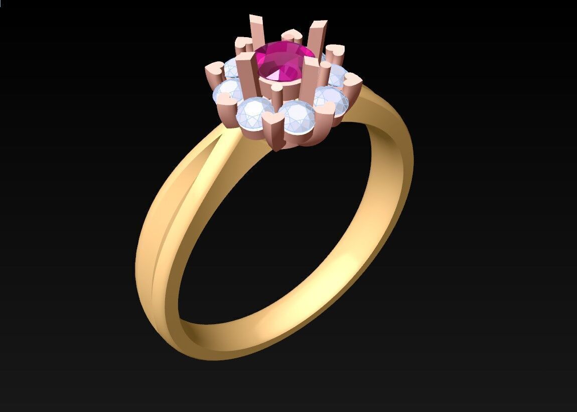 Diamond Ring - Womens Rings - N720046 3D print model_2