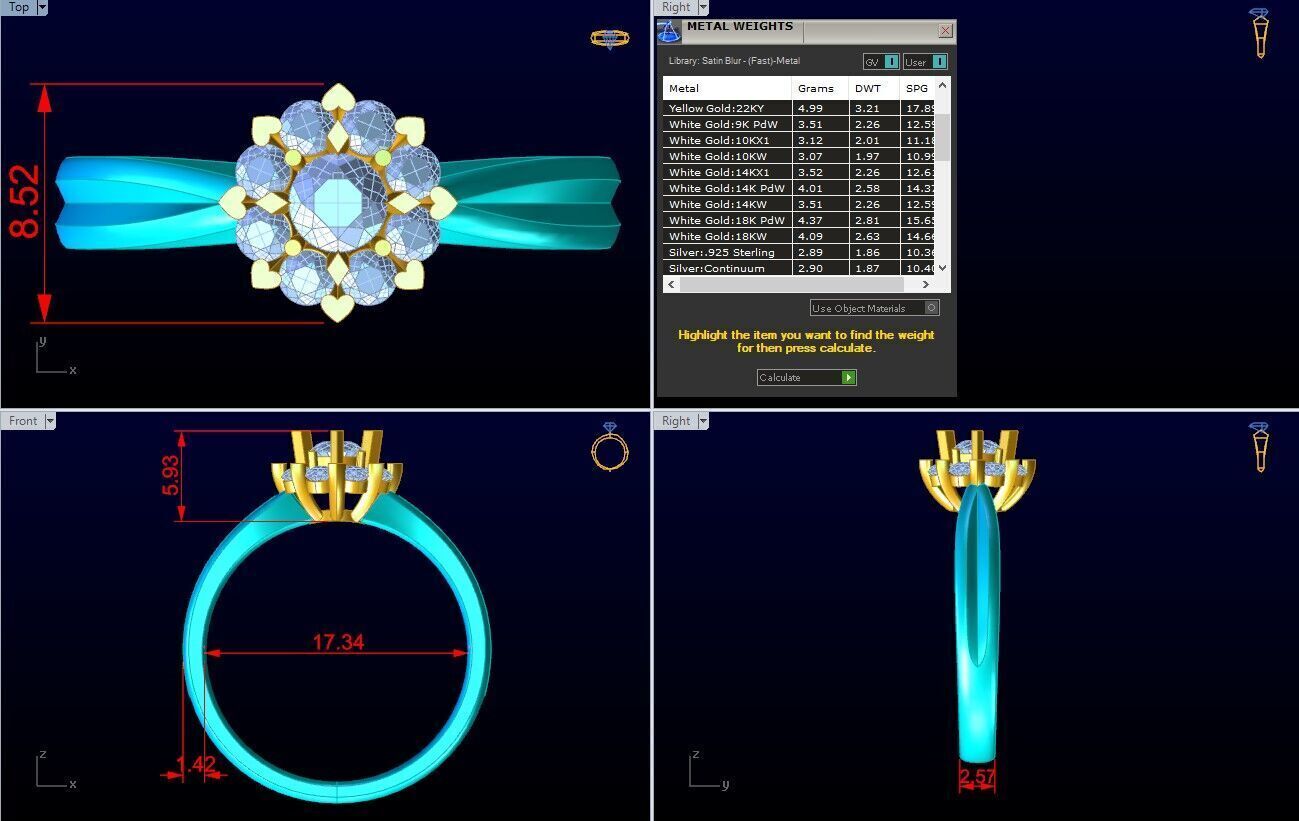 Diamond Ring - Womens Rings - N720046 3D print model_8
