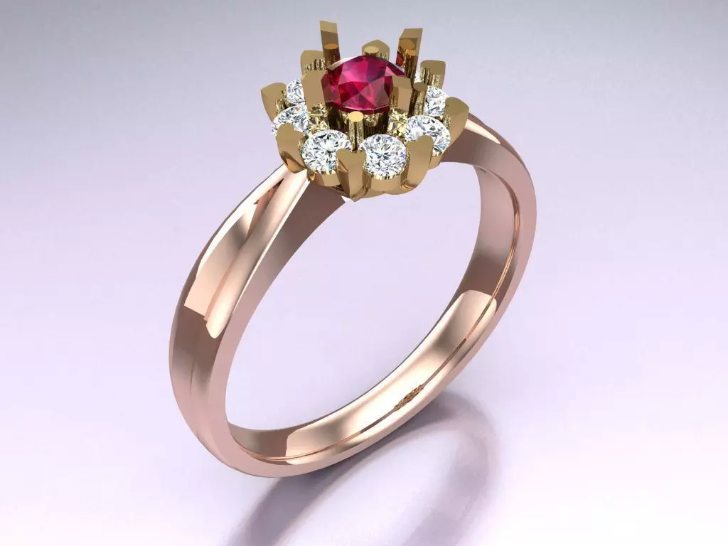 Diamond Ring - Womens Rings - N720046 3D print model_0