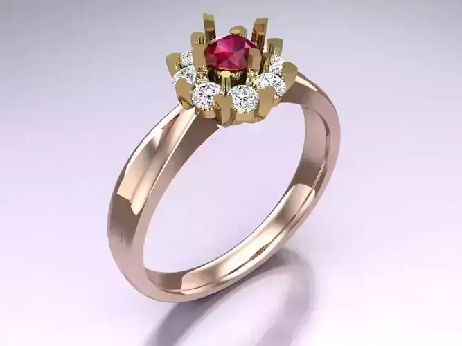 Diamond Ring - Womens Rings - N720046 3D print model