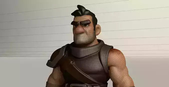 Stylized Game Ready Human Character Rigged named Huga