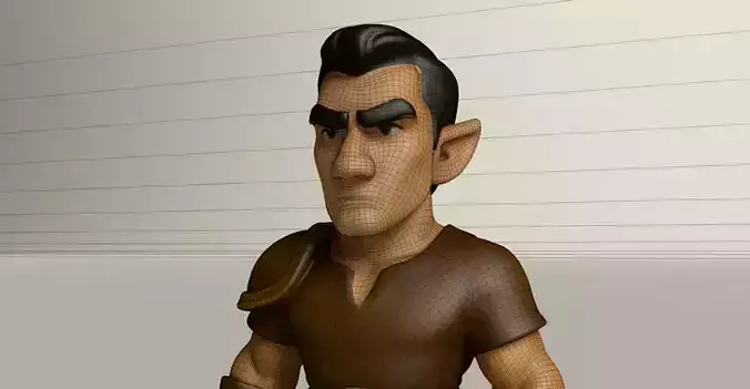 Stylized Game Ready Human Character Rigged named Ian Low-poly 3D model