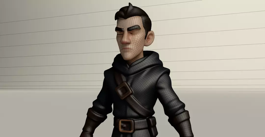Stylized Game Ready Human Character Rigged named Ima Low-poly 3D model_0